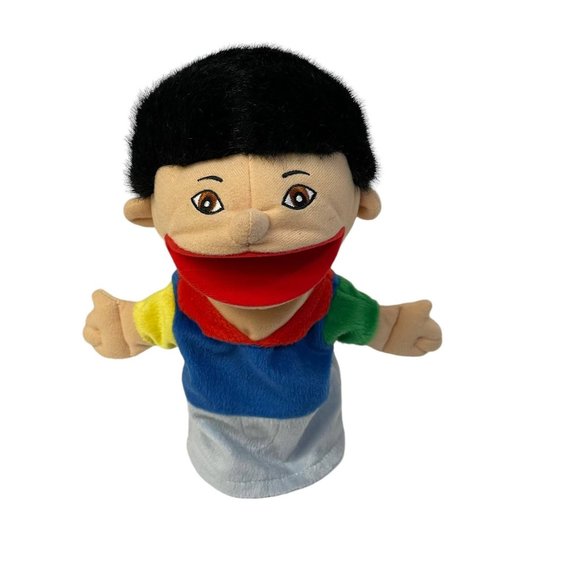 Lakeshore Other - Lakeshore Hand Puppet Kids Asian Boy Learning Toy for Pretend Play 10.5"